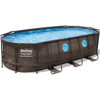 Bestway 56716 Power Steel Swim Vista 549x274x122cm Oval Tubular Pool Blauw,Grijs 13430 Liters