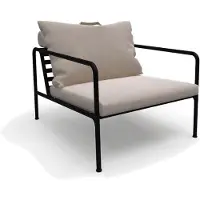 Houe Loungestoel Avon Chair Frame Black Cushion Ash