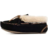 Minnetonka Mocassins 'Chrissy' crème / bruin / zwart