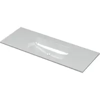 Ink Aspekt Meubelwastafel 120x45cm Keramiek - Midden - Zonder Kraangat - Glans Wit - 8718835132965 - Rechthoekig - Wastafels, Meubelwastafels