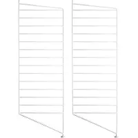 String vloerpaneel wit, 85x30 cm, 2-pack