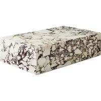 Audo Copenhagen Plinth Low Tafel Calacatta Viola Marble