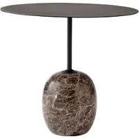 &tradition Lato LN9 Bijzettafel Warm Black & Emparador Marble