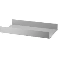 String Schap Met Hoge Rand 30x58 Cm Grijs - Rekkensysteem (modulair) Metaal Grey - MSH5830-61-1