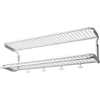 Essem Design Classic 650 Hoedenrek 120 Cm Wit - Hoedenplanken Staal White - 650-120V-V