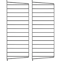 String Panelen 30x75 Cm Pak Van 2 Zwart - Rekkensysteem (modulair) Staal Black - SW7530-13-2