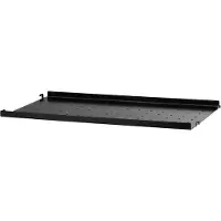 String metalen plank zwart, 58x30 cm, lage rand