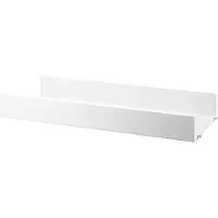 String metalen plank wit, 58x20 cm, hoge rand