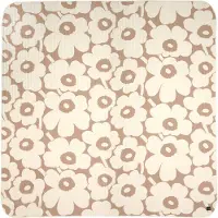 Marimekko Unikko Sprei 260x260 Cm Gebroken Wit/linnen - Bedspreien Katoen Offwhite - 074818-810
