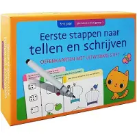 Zuidnederlandse Uitgeverij (ZNU) Oefenkaarten met uitwisbare stift - Eerste stappen naar tellen en schrijven (5-6 j.) 3de kleuterklas