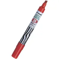 Pilot Permanente Marker met Schuin Punt, Rood