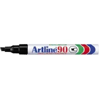 Artline 90N Permanentmarker Medium Beitelpunt 2 - 5 mm Zwart Navulbaar Waterbestendig 12 Stuks
