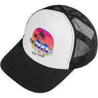Widmann Baseball pet 80's are back (zwart en wit)
