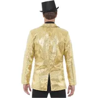 Smiffys Colbert goud pailletten - Maat L