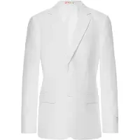 Opposuits kostuum wit Jongens Polyester Reverskraag Effen - maat 170/176