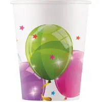Globos Nordic Bekers Ballonnen Junior 200 Ml 8 Cm Karton Wit 8 Stuks