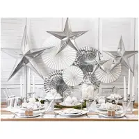 Party Deco PartyDeco - Hanger Glimmende Ster Zilver (70 cm)