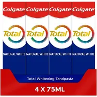 Colgate Total Natural White Whitening tandpasta - 4 x 75 ml - Voordeelverpakking