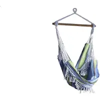 VIVERE Braziliaanse hangstoel Kleur: wit/blauw/...