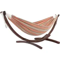 VIVERE Sunbrella Braziliaanse Hangmat Cameo Met Houten Standaard