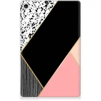 B2Ctelecom Lenovo Tab M10 Plus (3e generatie) Back Cover Zwart Roze Vormen