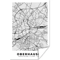 PosterMonkey Poster Duitsland - Plattegrond - Kaart - Oberhausen - Stadskaart - 40x60 cm