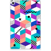 B2Ctelecom Lenovo Tab M10 Plus (3e generatie) Back Cover Blokken Kleurrijk