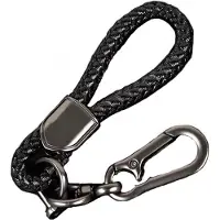 ABC-led Karabijnhaak sleutelhanger - Met draaibare D-shackle - Zwart