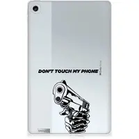 B2Ctelecom Back Cover voor Lenovo Tab M10 Plus (3e generatie) Print Case Gun Don't Touch My Phone