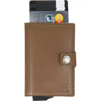 Valenta Card Case - Portemonnee - Eco Leer - Bruin - Kaarthouder - 10 Pasjes - Zwarte Ejector