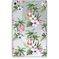 B2Ctelecom Back Cover voor Lenovo Tab M10 Plus (3e generatie) Back Case Flamingo Palms