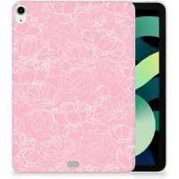 B2Ctelecom iPad Air (2020/2022) 10.9 inch Siliconen Hoesje White Flowers