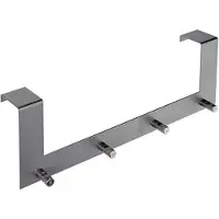 Sam Deur en kast kapstok inox - 4 haken -