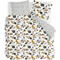 Walra Dekbedovertrek Dots & Flowers Wit Renforcé-200 x 200 / 220 cm | 2-Persoons
