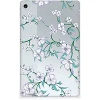 B2Ctelecom Lenovo Tab M10 Plus (3e generatie) Uniek Siliconen Hoesje Blossom White