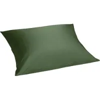 Yumeko Kussensloop Katoen Satijn 60x70 Groen - Eco, Bio & Fairtrade