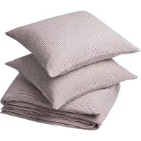 Yumeko Dekbedovertrek set Gewassen Linnen 240x220 Roze - Eco, Bio & Fairtrade