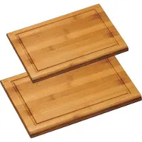Kesper Bamboe houten snijplanken voordeel set in 2 verschillende formaten - 21 x 31 cm en 32 x 44 cm