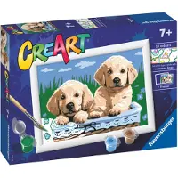 Ravensburger CreArt Malset - Cute Puppies - - One Size - Kreatives Spielset