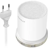 Macally LAMPCHARGEWD tafellamp met USB-A-lader, aanraaksensor en dimbaar zacht warm wit licht - Basis met hout look