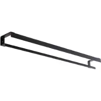 Industrial Living Handdoekrek Horizontaal 60x7.5x4 cm - Inclusief 2 Montage Sets - RVS Mat Zwart Handdoekstang - Handdoekhouder - Badkamermeubel - Doucherek Badkamer & Keuken - Handdoekenrek