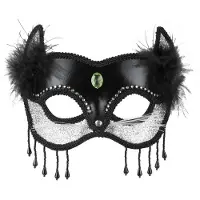 Boland Oogmasker Venice micio (zwart)