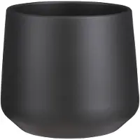 Mica Decorations Amber pot rond donkergrijs mat h18xd21 cm