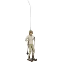 Clayre & Eef Decoratie Hanger 4*6*12 Cm Wit Kunststof Kersthanger
