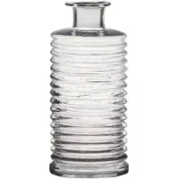 Bellatio Glazen Stijlvolle Bloemenvaas Transparant D14.5 En H31 Cm - Vazen