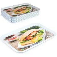 Forte Plastics 3x Serveerbladen wit 37,5 x 26 cm - Dienbladen
