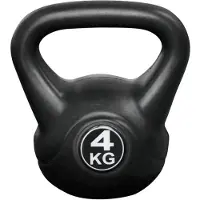 Ivol Kettlebell voor binnen en buiten - Kunststof - Zwart - 4 kg