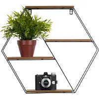Henzo Wandrek 44,5x50x10cm Zwart zwart Metaal Wanddecoratie