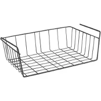 Metaltex - Hangmand 40 cm - Zwart - Metaal - Onder Plank - Ruimtebesparende Opberger