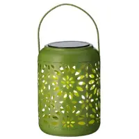 Lumineo Solar lantaarn ijzer groen 17 cm - Lantaarns